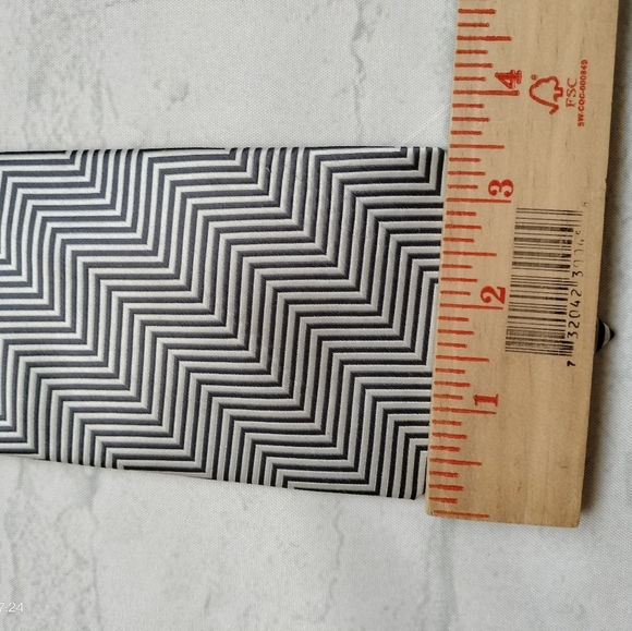 Alexander Logan Neckwear TIEMART Aquamarine Navy Striped Necktie Tie 60” X 3” - Picture 9 of 10